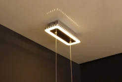 LED Pendelleuchte Aluminium Edelstahl Schwarz 3000 K