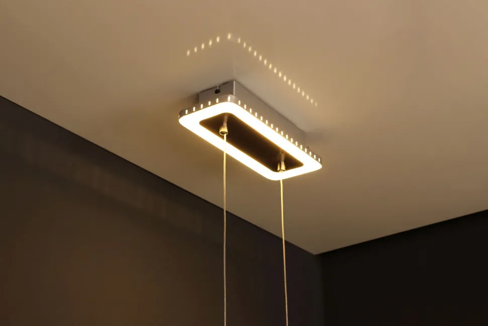 LED Pendelleuchte Aluminium Edelstahl Schwarz 3000 K