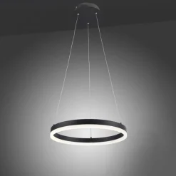 LED Pendelleuchte Anthrazit warmweiß 3000 K Ø40 cm Ring