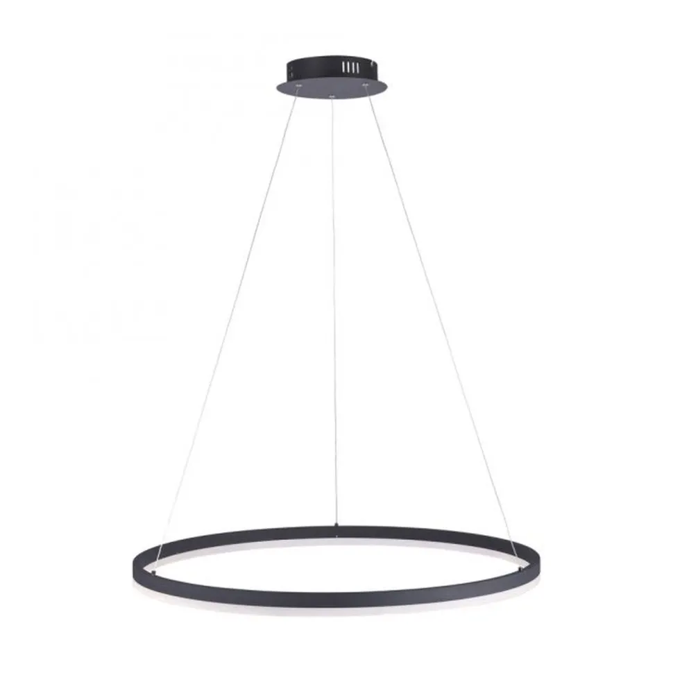LED Pendelleuchte Anthrazit dimmbar 3000 K Ø80 cm Ring