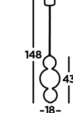 LED Pendelleuchte Glas Ø 18 cm Chrom Weiß 3000 K 2200 lm