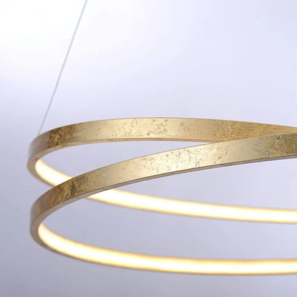LED Pendelleuchte in Blattgold L:72 cm 3000 K dimmbar