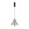 LED Pendelleuchte Metall Rauchglas H: max. 348 cm BRUNO