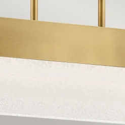 LED Pendelleuchte Metall Glas L: 92,5 cm in Messing