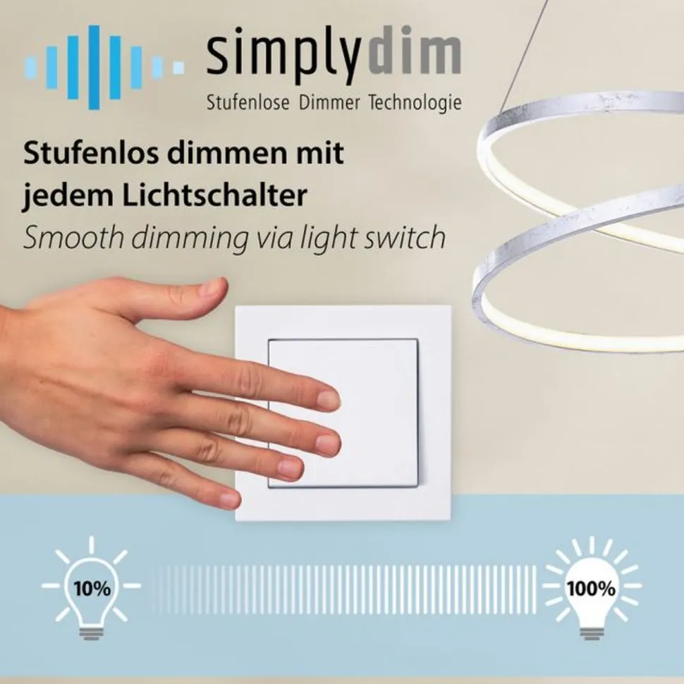 LED Pendelleuchte Weiß dimmbar 38 W 3000 K Ø60 cm Ring