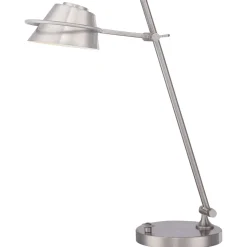 LED Schreibtischlampe dimmbar Metall in Nickel 51 cm