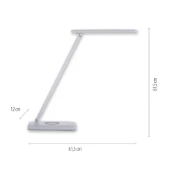 LED SchreibTischlampe Weiß Touch 61,5 cm 5 W flexibel