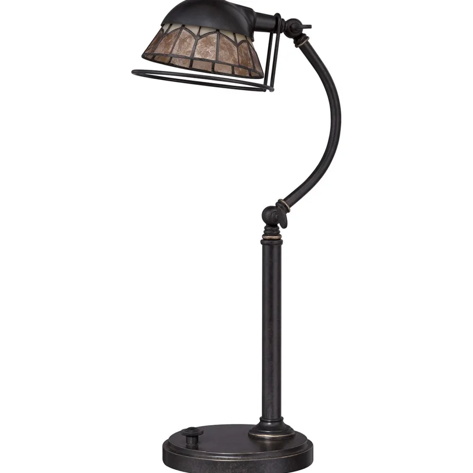 LED Schreibtischleuchte dimmbar in Bronze antik