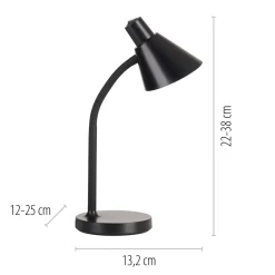 LED Schreibtischleuchte Metall 38 cm Schwarz 4 W Modern