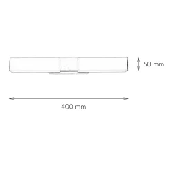 LED Spiegelleuchte IP44 4100 K 630 lm neutralweiß B: 40 cm