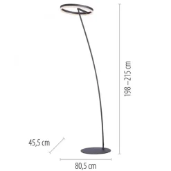 LED Stehlampe Anthrazit dimmbar warmweiß 20 W 215 cm