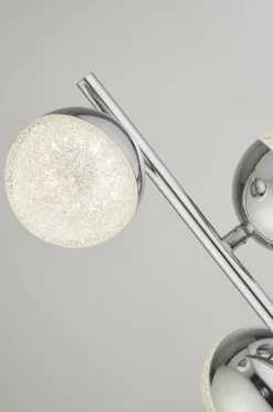 LED Stehlampe Chrom H: 152 cm 4000 K 1878 lm Glas Metall