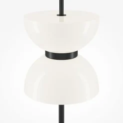 LED Stehlampe Glas Metall 3000 K warmweißes Licht rund