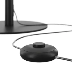 LED Stehlampe Metall Aluminium 130 cm Schwarz Weiß rund