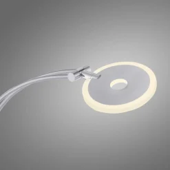 LED Stehlampe mit Lesearm in Stahl Glas 200 cm 5770 lm