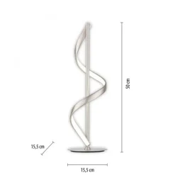 LED Tischlampe dimmbar 50 cm Fernbedienung 10 W Silber