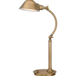 LED Tischlampe dimmbar 53cm verstellbar in Messing antik