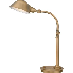 LED Tischlampe dimmbar 53cm verstellbar in Messing antik