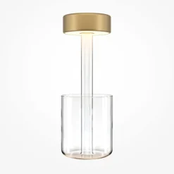 LED Tischlampe Glas Dimmer Touch Ø 12 cm rund 34,8 cm