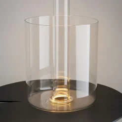 LED Tischlampe Glas Dimmer Touch Ø 12 cm rund 34,8 cm