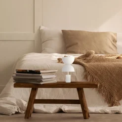 LED Tischlampe Glas Metall 3000 K warmweiß 500 lm rund