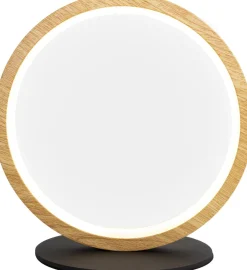 LED Tischlampe Holz 20,4 cm 3500 K 730 lm Natur Schwarz