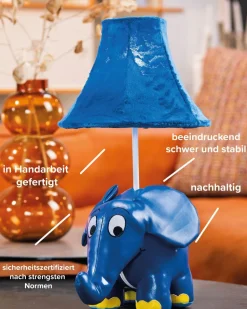 LED Tischlampe Sendung mit der Maus Elefant 47 cm vegan
