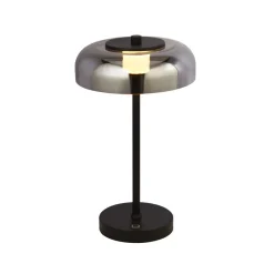 LED Tischlampe Touch Dimmer Schwarz Rauchgrau 39 cm