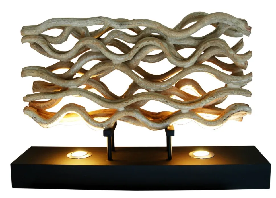 LED Tischlampe Treibholz modernes Design dekorativ