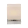 LED Tischleuchte Glas 16 cm 5 W 580 lm dimmbar in Stahl
