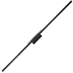 LED Wandlampe indirekt 3000 K Schwarz Natur Metall Holz Modern