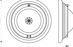 LED Wandlampe LEGNO Messing Ø22cm rund Maritim