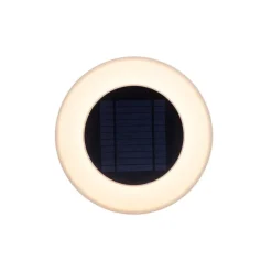 LED Wandlampe Solar Ø 39 cm rund IP65 3500 K Fernbedienung