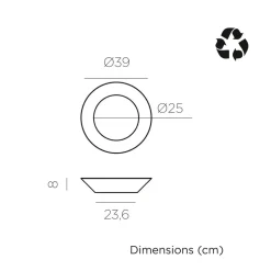 LED Wandlampe Solar Ø 39 cm rund IP65 3500 K Fernbedienung