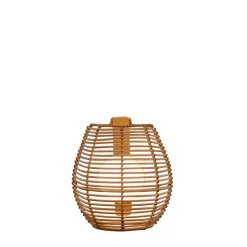 LED Wandleuchte außen kabellos Akku IP54 Rattan