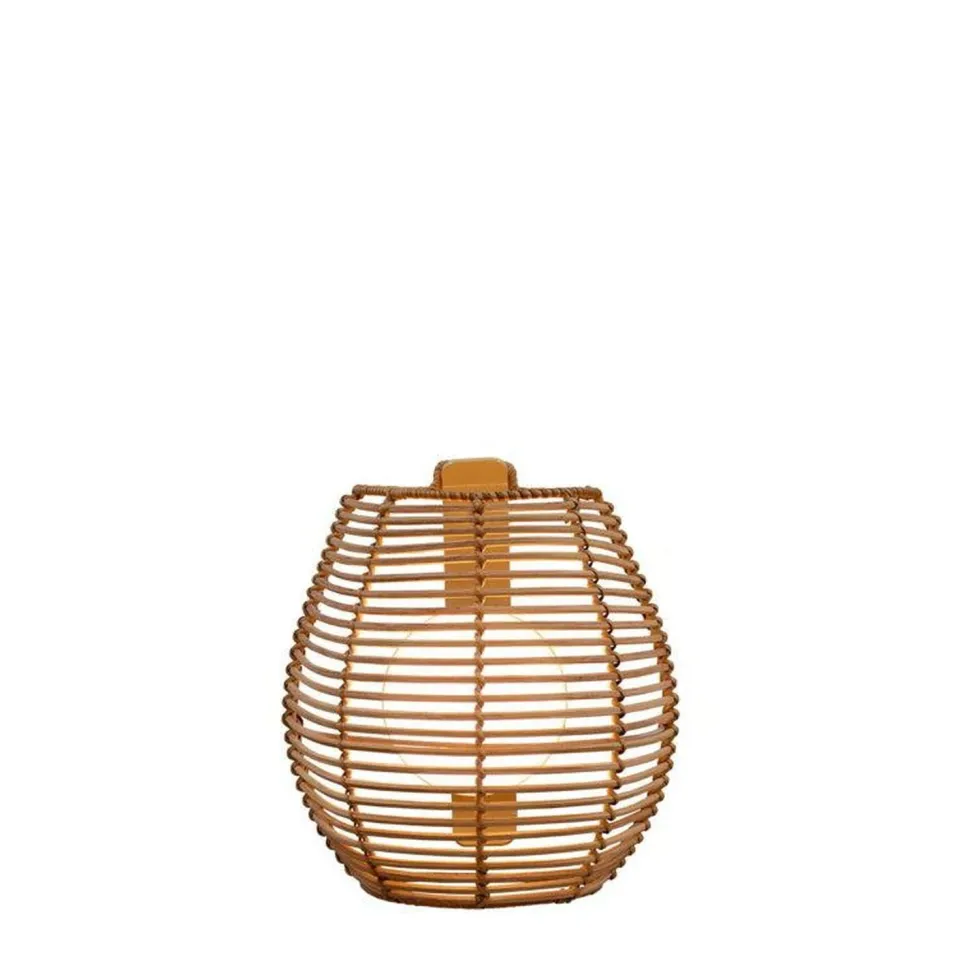 LED Wandleuchte außen kabellos Akku IP54 Rattan