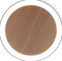 LED Wandleuchte Holz Schwarz rund Ø30 cm 3500 K dimmbar