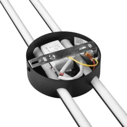 LED Wandleuchte indirekt Schwarz H:80 cm 15 W 4000 K