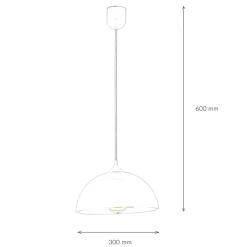 Lila Hängeleuchte Glas rund Retro Esstisch ADANIA