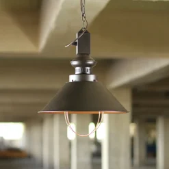 Loft Hängeleuchte mit Kette braun/kupfer