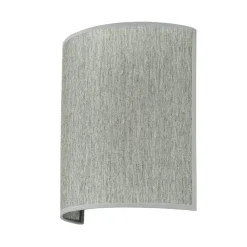 Loft Wandlampe Stoff Schirm halbrund E27 in Grau ALICE