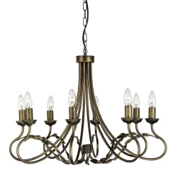 Lüster GOTICA 6 Antik Gold Ø70cm kürzbar Esstisch