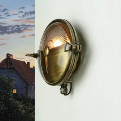 Maritime Außenleuchte Rund Ø18cm aus Messing IP64