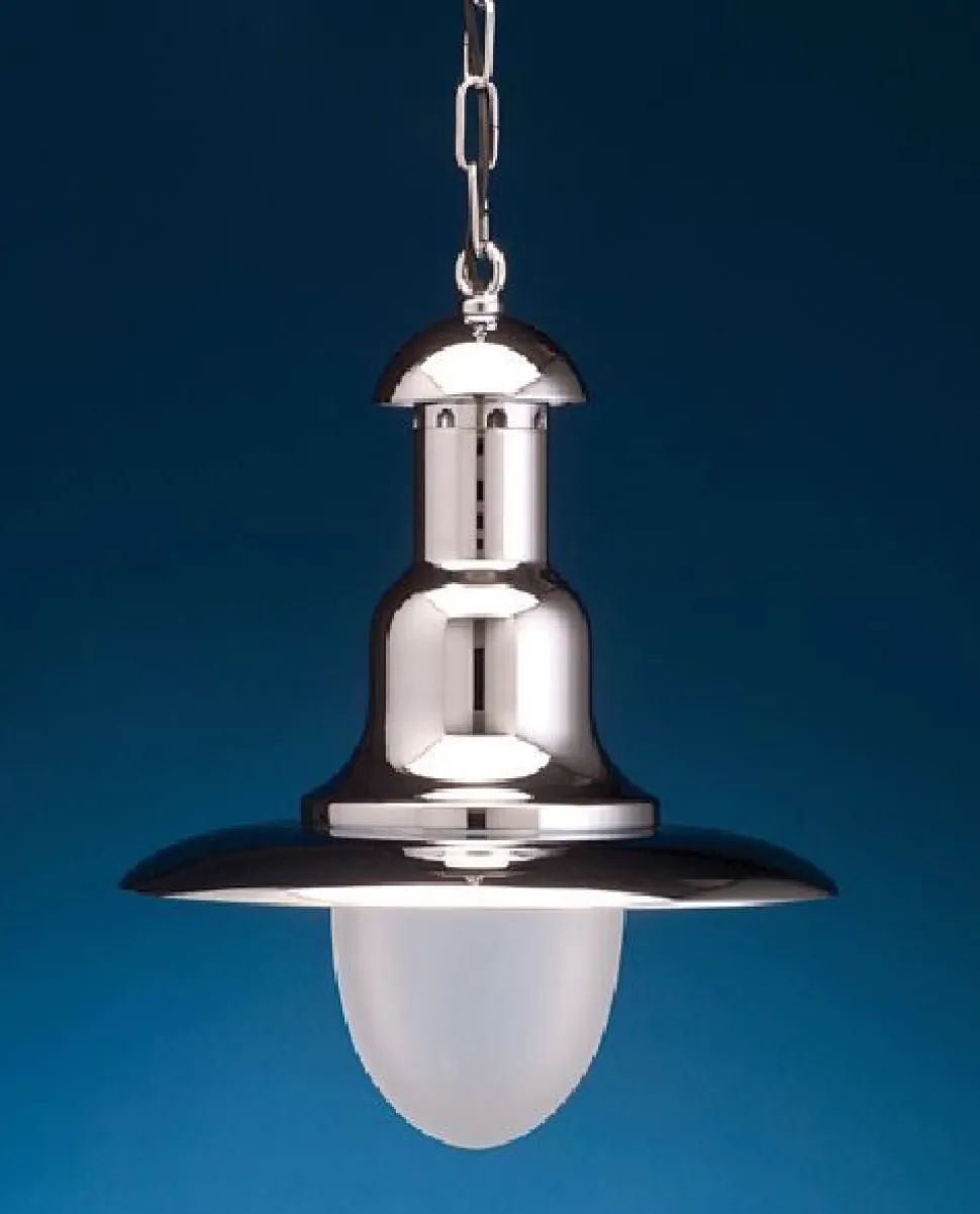 Messing Hängelampe Esstisch in Chrom maritim edel