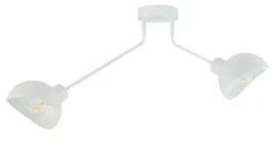 Metall Deckenleuchte Weiß 2-flmg dekorativ E27 stilvoll