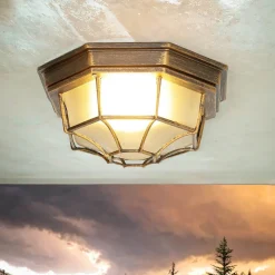 MILANO Deckenleuchte E27 Kupfer Antik IP44 Ø27cm