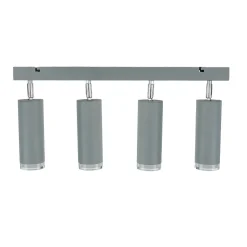 Moderne Deckenstrahler Silber lang Aluminium Lampe