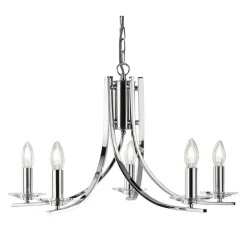 Moderne Hängeleuchte glänzend 5-flmg.