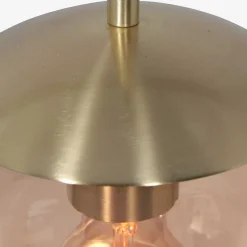 Moderne Pendelleuchte Glas in Bernstein E27 Ø20 cm rund