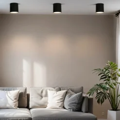 Moderne Spot Lampe Decke Schwarz Ø13cm GU10 POINT